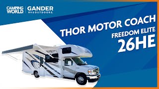 2021 Thor Freedom Elite 26HE  Class C Motorhome  RV Review Camping World [upl. by Thilda]