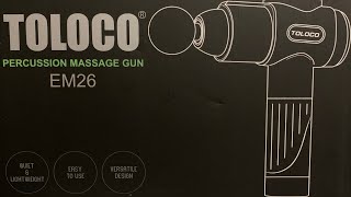 UNBOXING TOLOCO Percussion Massage Gun [upl. by Akinimod]