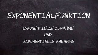 Exponentielle Zunahme Abnahme [upl. by Ssur]