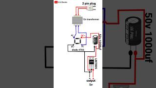 220V AC to 5V DC converter without transformer shorts youtubeshorts [upl. by Nikral]