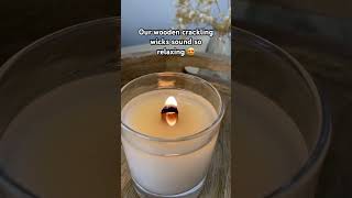 Wooden Crackling Wicks Are So Relaxing cosyowlsupplies woodenwickcandles cracklingcandle candles [upl. by Naujit]