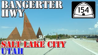 UT 154 North  Bangerter Hwy  To Salt Lake City Airport  Utah  4K Highway Drive [upl. by Dnalevets]