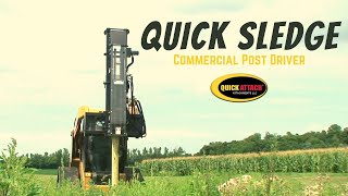 Quick Attach Quick Sledge Post Driver for skidsteer bobcat [upl. by Rici]