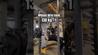 130 kg Bench Press 😃  Without Wrist Band youtubeshorts shorts bodybuilding gym gymlover [upl. by Ardiekal]