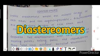 Diastereomers Basic understanding about diastereomers organic chemistry notes stereochemistry [upl. by Idden]