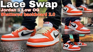 Jordan 1 Low OG SBB 20  LACE SWAP 🔥 [upl. by Aelgna]