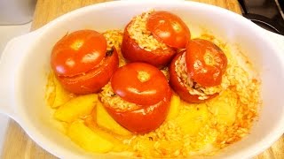 ♡Video Ricetta dei Pomodori ripieni di riso con patate [upl. by Ihcelek]