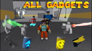 All GADGETS in BARRYS PRISON RUN First Person Obby ITEMS REVIEW [upl. by Janella]