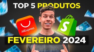 ⭐️ TOP 5 PRODUTOS VENCEDORES DROPSHIPPING PARA FEVEREIRO DE 2024 [upl. by Maharva]