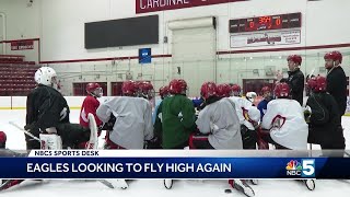 Beekmantown high school boys ice hockey looking to repeat as sectional champions [upl. by Drucie55]