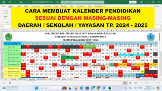 Cara Membuat Kalender Pendidikan TP 20242025 [upl. by Aniela641]