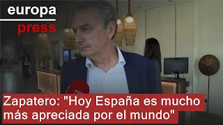 Zapatero sobre el reconocimiento de Palestina quotHoy España es mucho más apreciada por el mundoquot [upl. by Mareld565]