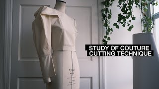 【Fashion Study of Shape 12】 HOW TO MAKE COUTURE CUT SLEEVE  PATTERN MAKING amp DRAPING DEMO [upl. by Eelan510]