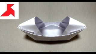 How to make an origami baidarka from A4 paper [upl. by Ayotyal413]