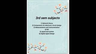 Electronic Telecommunication Engineering Syllabus 2nd year Subjects3rd nd 4th sem [upl. by Selyn]