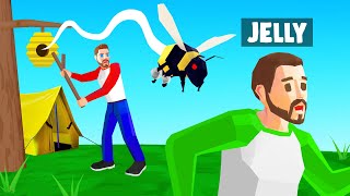 ATTACKED My Friend With BEES On A CAMPING TRIP Camping Simulator [upl. by Anaibaf]