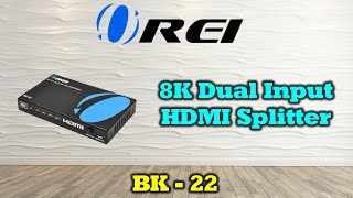 8K 2x2 HDMI SplitterSwitcher  21 HDMI 4K  120Hz BK22 [upl. by Kerri198]