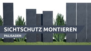 Sichtschutz montieren Palisaden [upl. by Grubb]