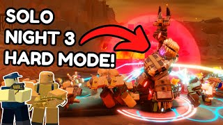 SOLO NIGHT 3 HARD MODE BEST ATTEMPT  Roblox Tower Defense Simulator Hexscape Event [upl. by Aleda759]