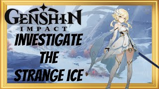 How to quotInvestigate the Strange Icequot in Genshin Impact  In The Mountains Quest Guide [upl. by Barolet118]