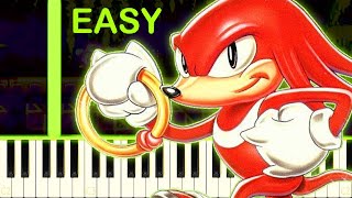 KNUCKLES CHAOTIX THEME  EASY Piano Tutorial [upl. by Lorraine]