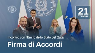 Firma di Accordi tra Italia e Qatar [upl. by Carpet786]