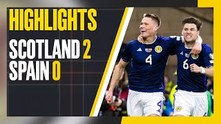 Scotland 20 Spain  McTominay Scores Twice to Stun Spain  Euro 2024 Qualifier Highlights [upl. by Tselec]