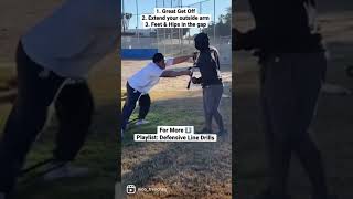 D Line Drills  Violent Hands  Defeating The Reach Block  Lineman Football [upl. by Eiclek974]