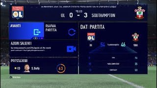 FIFA 22 Modalità Carriera 5 giornata della Uefa ChampionsLeague OL Southampton [upl. by Aliek]