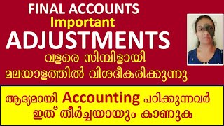 Final accounts with adjustments malayalam [upl. by Findley]