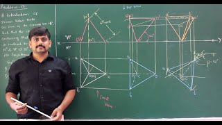 41  Tetrahedron resting with one of its corner on HP  Module 3  Engineering Graphics by Gurudatt [upl. by Joana554]