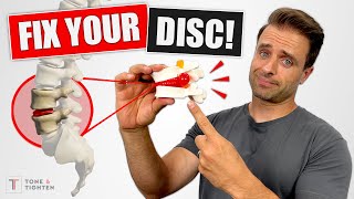 FIX YOUR DISC Bulging Disc Lower Back Exercises For Pain Relief [upl. by Thormora738]