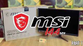 UNBOXING MY NEW MONITOR MSi Optix G24 Curved Gaming Monitor [upl. by Norac147]