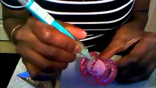 How To PersonalizeBling out pacifiers For display only [upl. by Constantia285]