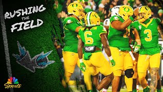 Can Oregon prevail in road test at Wisconsin  Rushing the Field  NBC Sports [upl. by Queen]