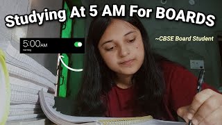 Studying At 5 AM For BOARDS 2025🍃📝💗 CBSE Board Student 📚 Class 12 Study Vlog 💌 [upl. by Hanyaz]