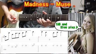 【TAB】Madness Guitar solo  Muse  Lesson  How to play [upl. by Anyrak]