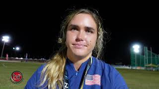 Brooke Andersen explains defeat at NACAC Championships [upl. by Eniotna]