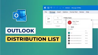 How to Create a Distribution List in Outlook  Microsoft Outlook Contact Group [upl. by Anoo]