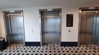 3 NICE Schindler 5500 elevators  Meininger Hotel Porte de Vincennes Paris France 🇫🇷 [upl. by Nari]