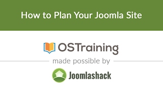 Joomla Beginner Class Lesson 3 How to Plan Your Joomla Site [upl. by Iuq]