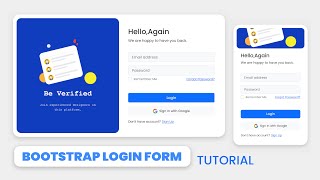 Responsive login page created with Bootstrap 5 and HTML amp CSS [upl. by Merrel163]