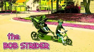 BOB Stroller  Strider Bike  FUN conversion  Kid Rickshaw [upl. by Ronoc]