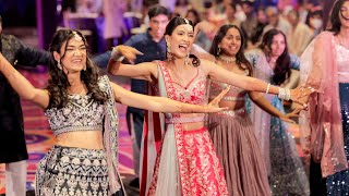 Brides Family Surprises the Bride amp Groom with a Beautiful Dance Performance at the Sangeet  4K [upl. by Tyrus]