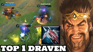 Wild Rift Draven  Top 1 Draven Gameplay Rank Challenger [upl. by Alguire]