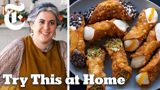 Make Perfect Cannoli With Claire Saffitz  Try This at Home  NYT Cooking [upl. by Kciregor]