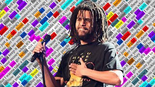 J Cole 1985  Rhyme Scheme Highlighted [upl. by Kesley]