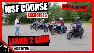 MSF Basic Rider Course Exercises  Riding Academy  Learn To Ride [upl. by Gass]