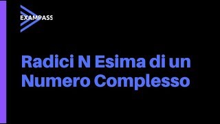 radici n esima di un numero complesso [upl. by Marlon758]