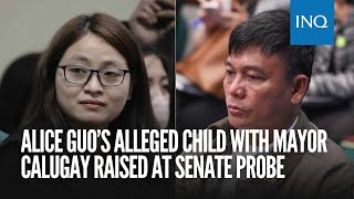 Alice Guo’s alleged child with Mayor Calugay raised at Senate probe [upl. by Yoccm596]